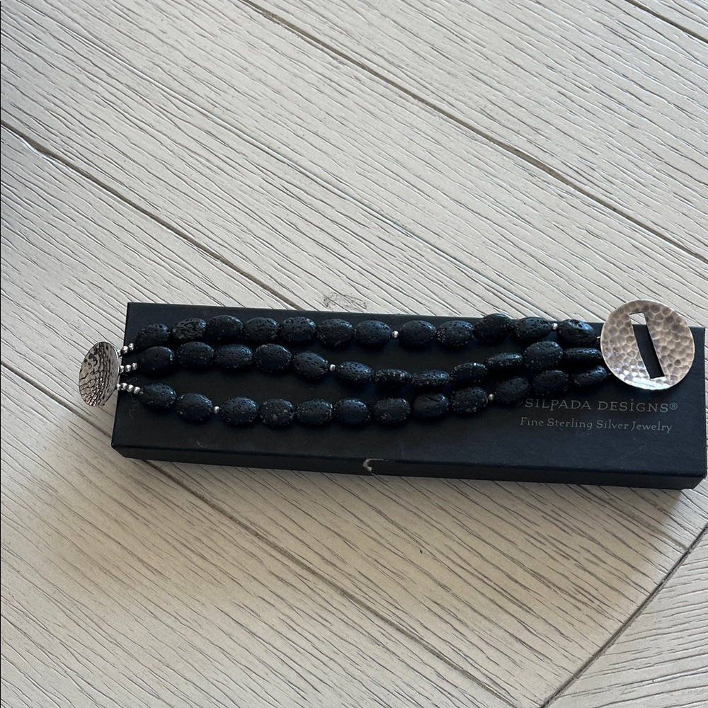 Silpada Midnight Black Beaded Bracelet